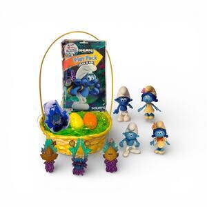 Smurfs Easter Basket Stiffers for Kids | Blue Cartoon Easter Gift Basket